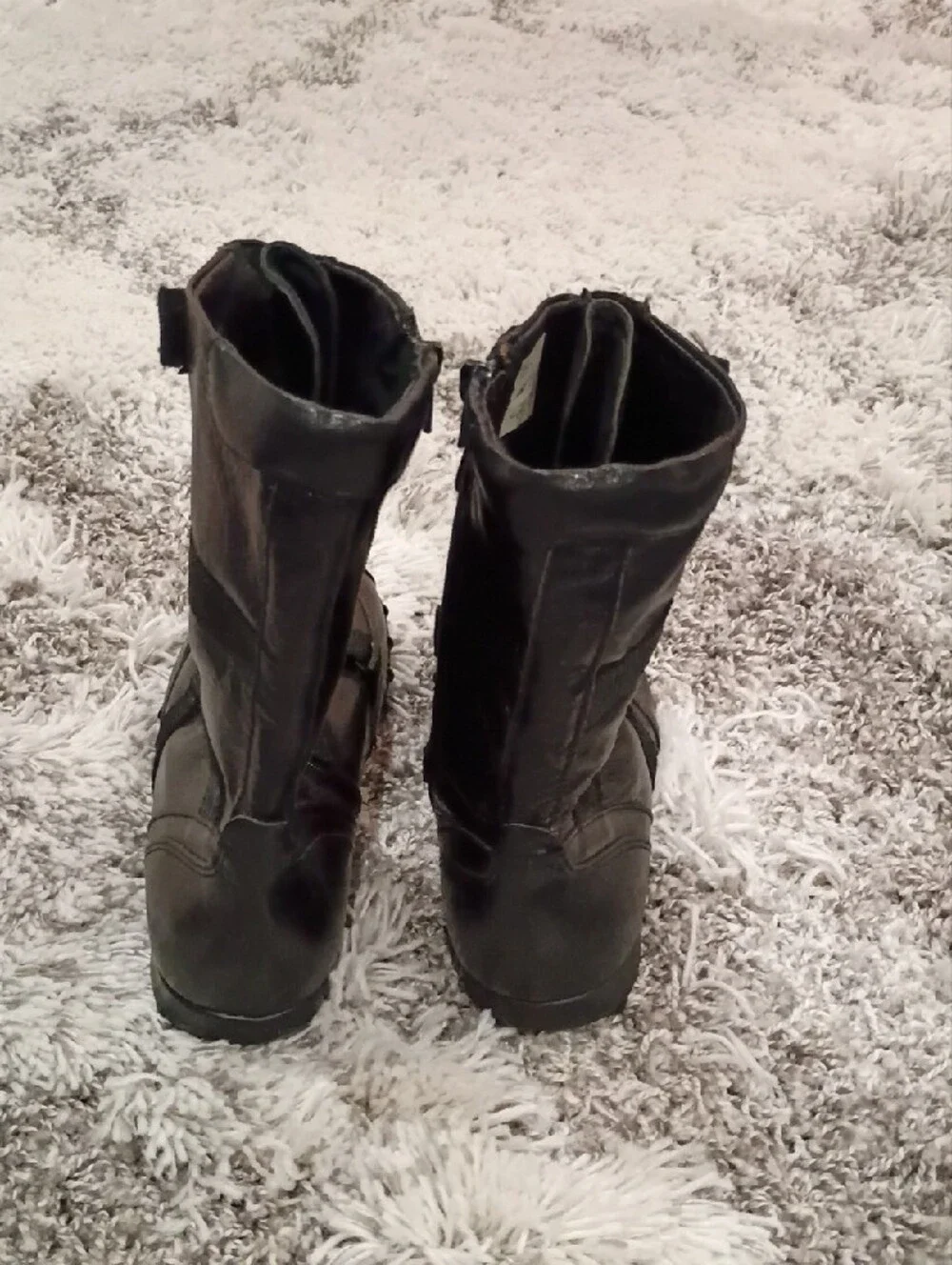 Women's Black Strappy Ankle Booties - Tactical-Inspired Design
